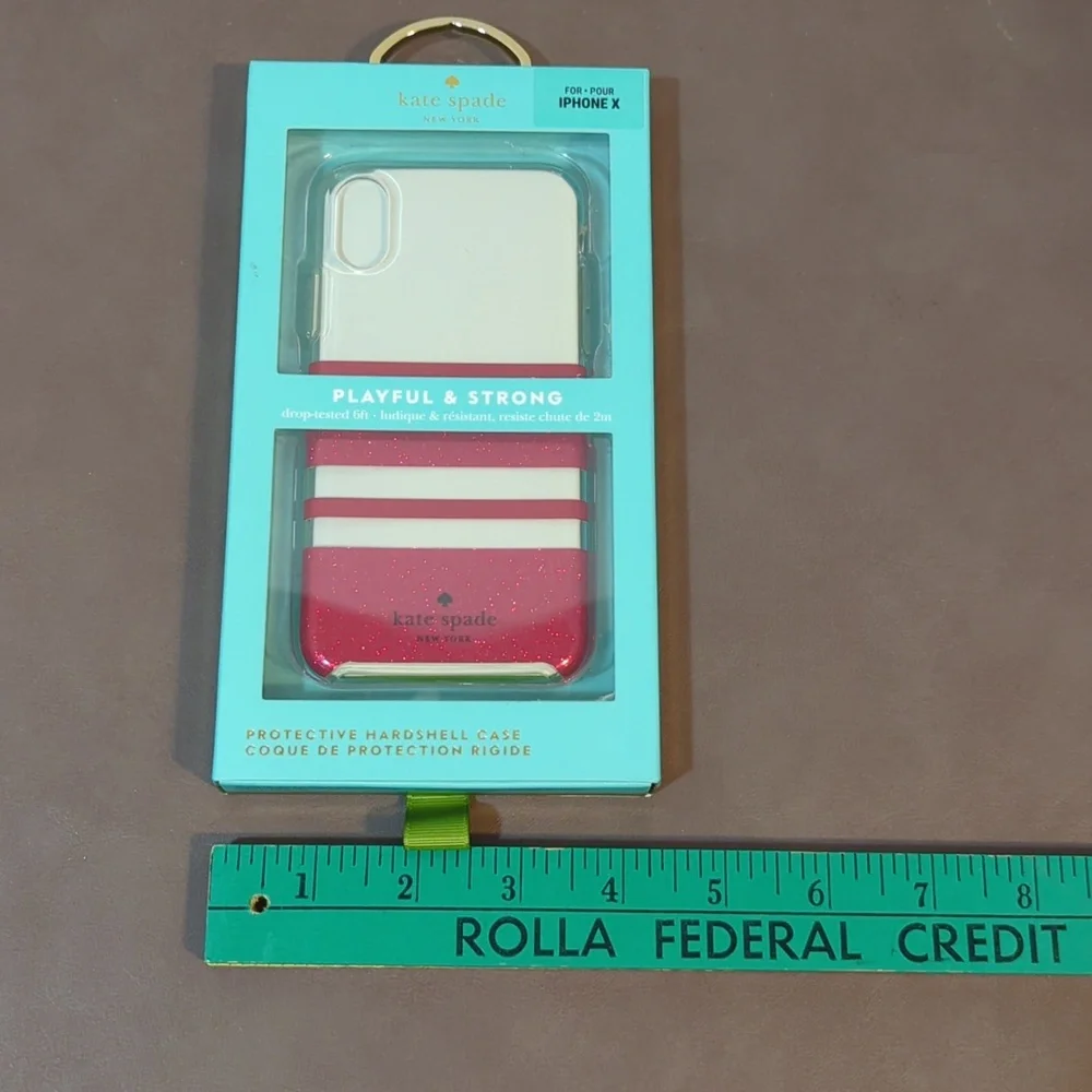 kate spade red glitter